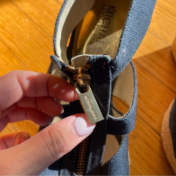 Michael Kors Denim Wedges with Zipper - Picture 6 of 9